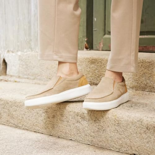 OrthoComfoot Men's Orthopedic Walking Shoes Slip On Loafers: Casual Arch Support Dress Shoes for Overpronation, Lightweight Comfy Orthotics Walking Shoes for Relieve Flat Feet Size 8 - Image 3