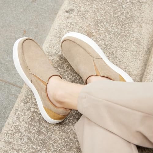 OrthoComfoot Men's Orthopedic Walking Shoes Slip On Loafers: Casual Arch Support Dress Shoes for Overpronation, Lightweight Comfy Orthotics Walking Shoes for Relieve Flat Feet Size 8 - Image 5