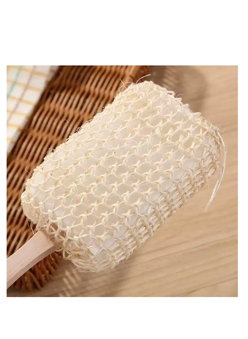 Long Handled Wooden Loofah Sponge Shower Bath 38cm - Image 4