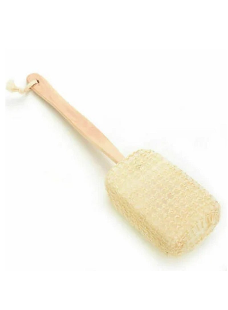 Long Handled Wooden Loofah Sponge Shower Bath 38cm - Image 5