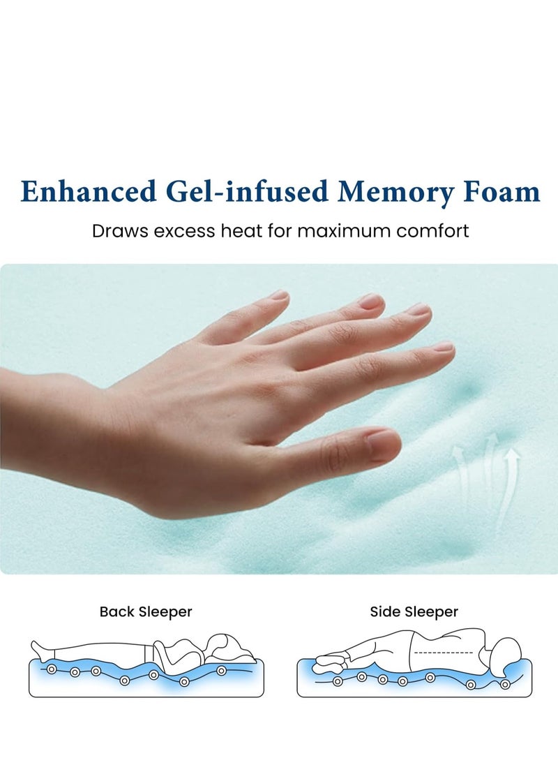 The Home Mart - The Home Mart Single Size 30 cm Hybrid Reversible Pocket Spring Mattress with Cool Gel Memory Foam, Advanced Motion Isolation & Pressure Relief – Medium Firm Support for Restful Sleep (Super King: 200x200) - Image 1