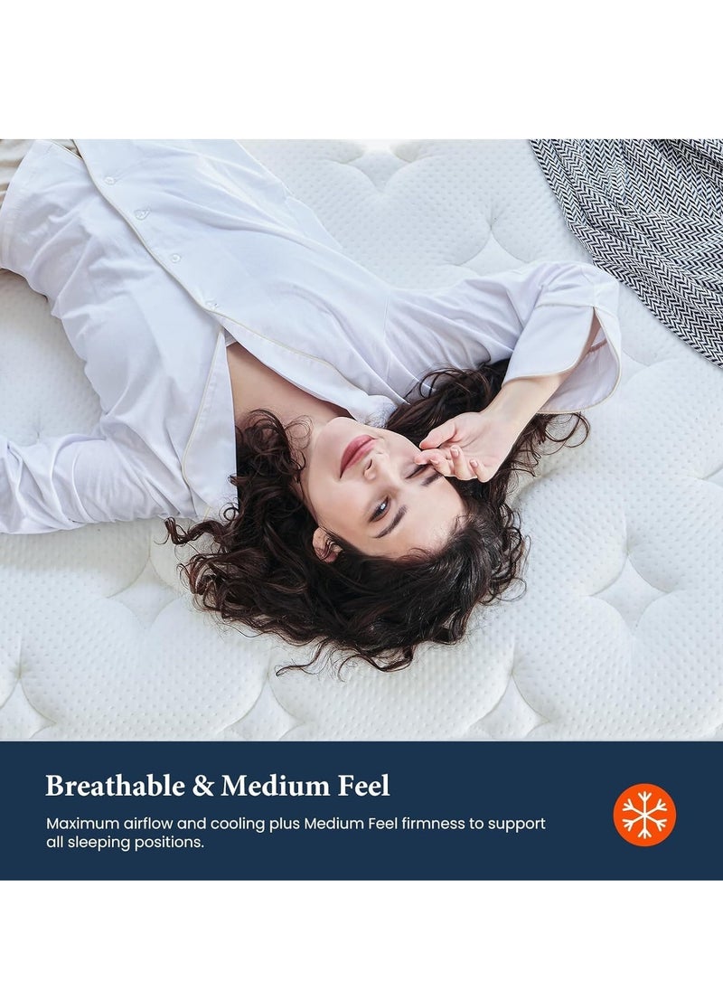 The Home Mart - The Home Mart Single Size 30 cm Hybrid Reversible Pocket Spring Mattress with Cool Gel Memory Foam, Advanced Motion Isolation & Pressure Relief – Medium Firm Support for Restful Sleep (Super King: 200x200) - Image 1
