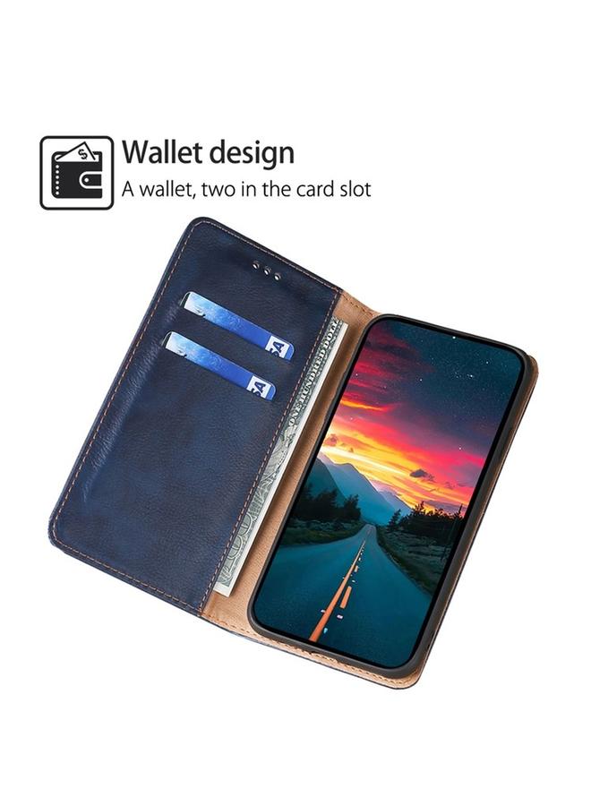 اس-توب جراب لهاتف Samsung Galaxy A06 مصنوع من الجلد المغناطيسي بلون سادة لامع وزيتي - Image 3