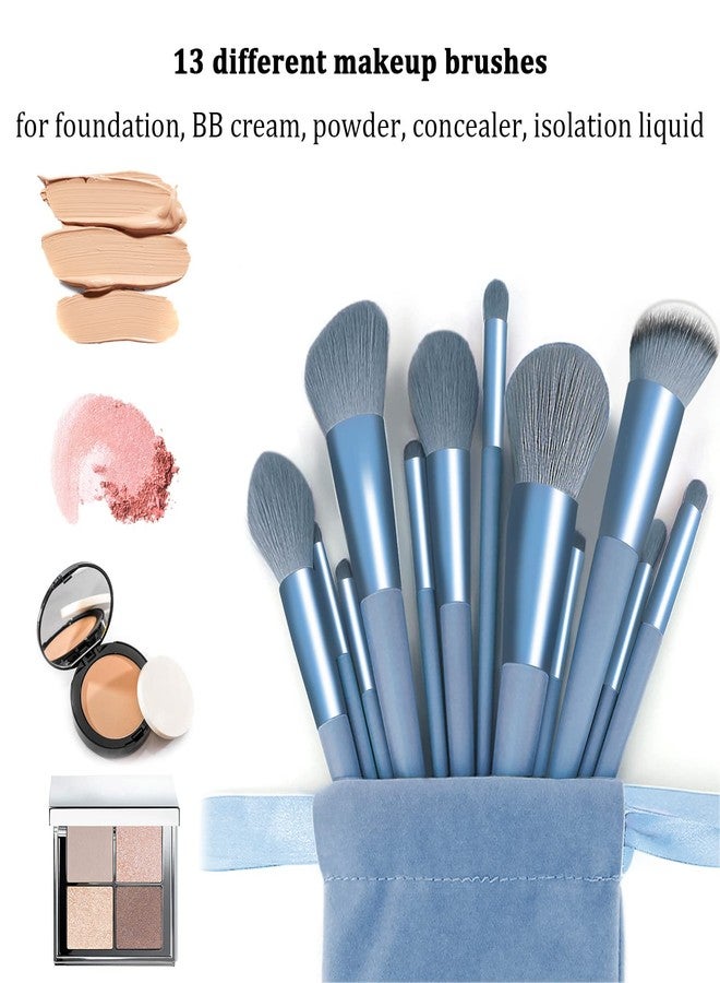 Koccido Makeup Brushes 22 Pcs Makeup Kit,Foundation Brush Eyeshadow Brush Make up Brushes Set (Blue, 22 Piece Set Large) - Image 3