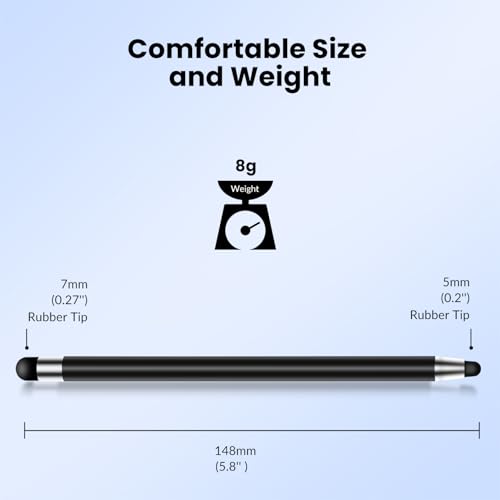 AGREJO Stylus Pen for Touchscreen 10PCS, AGREJO High Precision and Sensitivity Stylus Pen for iPad/iPhone/Samsung/Android and Tablets, Compatible with All Capacitive Touch Screen (10-Pack (Black/White)) - Image 4