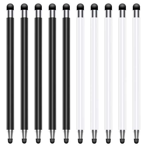 AGREJO Stylus Pen for Touchscreen 10PCS, AGREJO High Precision and Sensitivity Stylus Pen for iPad/iPhone/Samsung/Android and Tablets, Compatible with All Capacitive Touch Screen (10-Pack (Black/White)) - Image 1