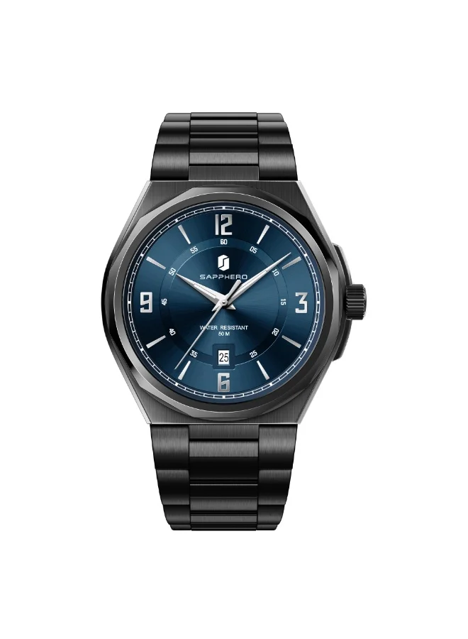 Sapphero SAPPHERO Watches for Men Arabic Numeral Dial Quartz Wristwatch 50M Waterproof Luminous Watches Mens Watch Work Sport Casual Dress Watch with Stainless Steel Strap Elegant Gifts for Men