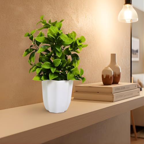 fancymart Artificial Plant Leaves in Pot Perfect Potted Decoration for Home Living Room & Office Spaces Height - 30cm - Image 4