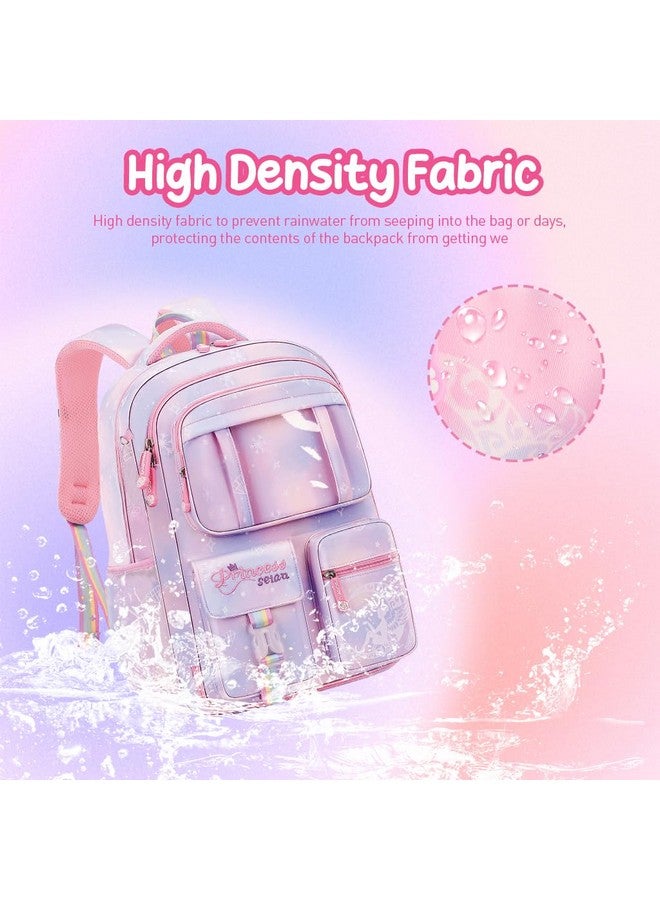Climberty¬Æ School Bags for Girls Kids 7-12 Years Old Cute Cartoon School Bag Durable Burden Relief Backpack Bag Waterproof School Bag Children's Day Christmas Birthday Gift for Kids, Girls - Purple - Image 4