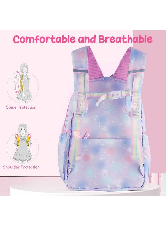 Climberty¬Æ School Bags for Girls Kids 7-12 Years Old Cute Cartoon School Bag Durable Burden Relief Backpack Bag Waterproof School Bag Children's Day Christmas Birthday Gift for Kids, Girls - Purple - Image 5