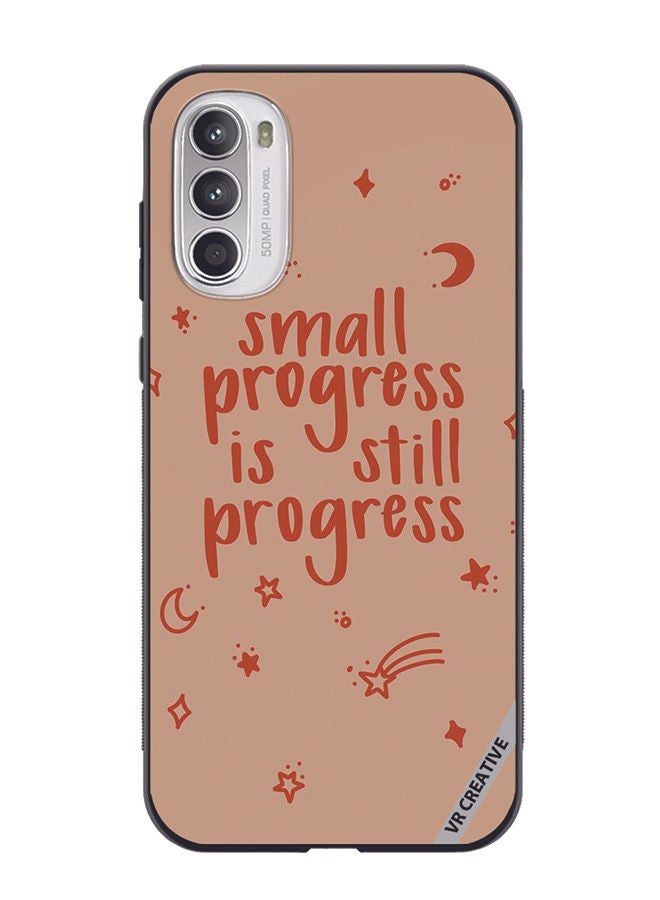 VR CREATIVE Protective Case Cover For Motorola Moto G82 Small Progress Is Still Progress Design Multicolour - Image 1