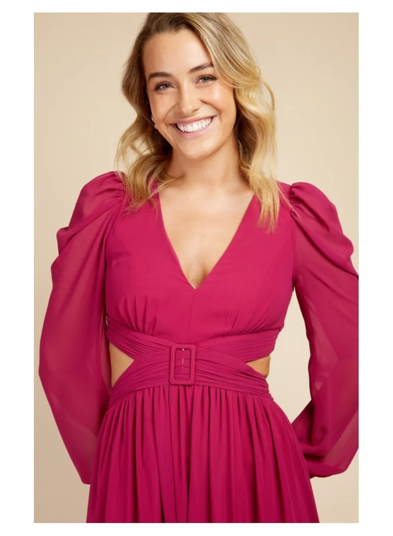Little Mistress Little Mistress Orchid Cut Out Maxi