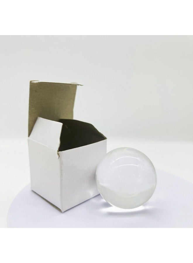 BeeSpring Crystal Solid Clear Crystal Ball 1.57 inch Glass Sphere Display Sculpture Decor Ornaments Home Office Decoration and Photography Accessory Gift with Gift Box (40MM) - Image 4