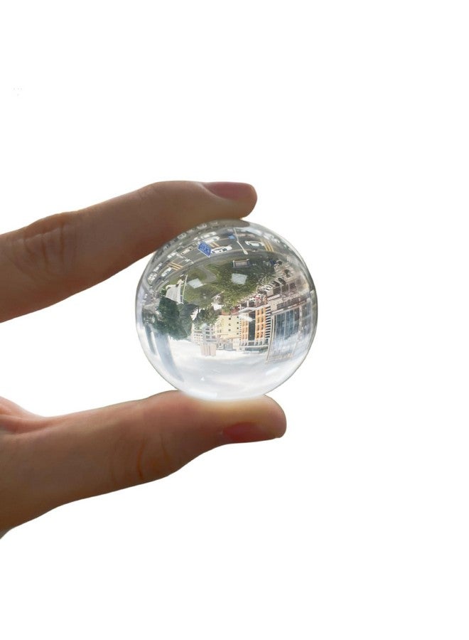 BeeSpring Crystal Solid Clear Crystal Ball 1.57 inch Glass Sphere Display Sculpture Decor Ornaments Home Office Decoration and Photography Accessory Gift with Gift Box (40MM) - Image 1