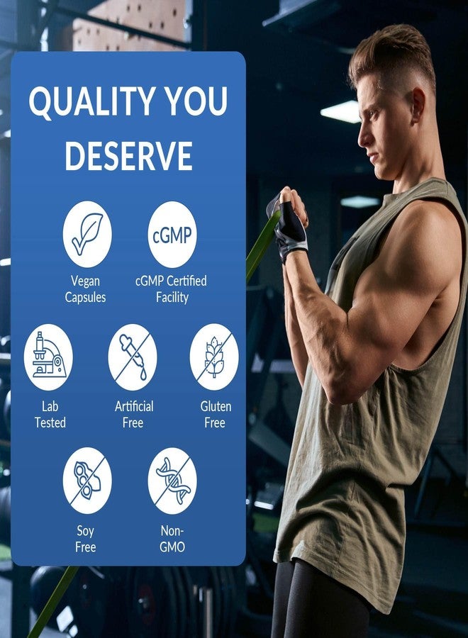 Nutribota كبسولات نيوتريبوتا ميكرونايزد كرياتين مونوهيدرات - 5000 ملغ لكل جرعة مع فيتامين ب12 للنساء والرجال - سهلة البلع، نباتية، خالية من الغلوتين، 150 كبسولة - Image 4