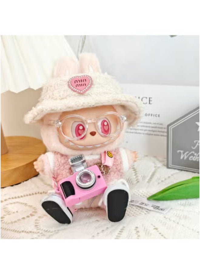 أصدقاء متألقة Sparklepals 5 قطعة مجموعة ملابس لابوبو - أزياء لابوبو ، 17 سم مجموعة نمط دمية لابوبو الأنيقة - ملابس + قبعة مخملية + كاميرا + نظارات + أحذية قماش - Image 1