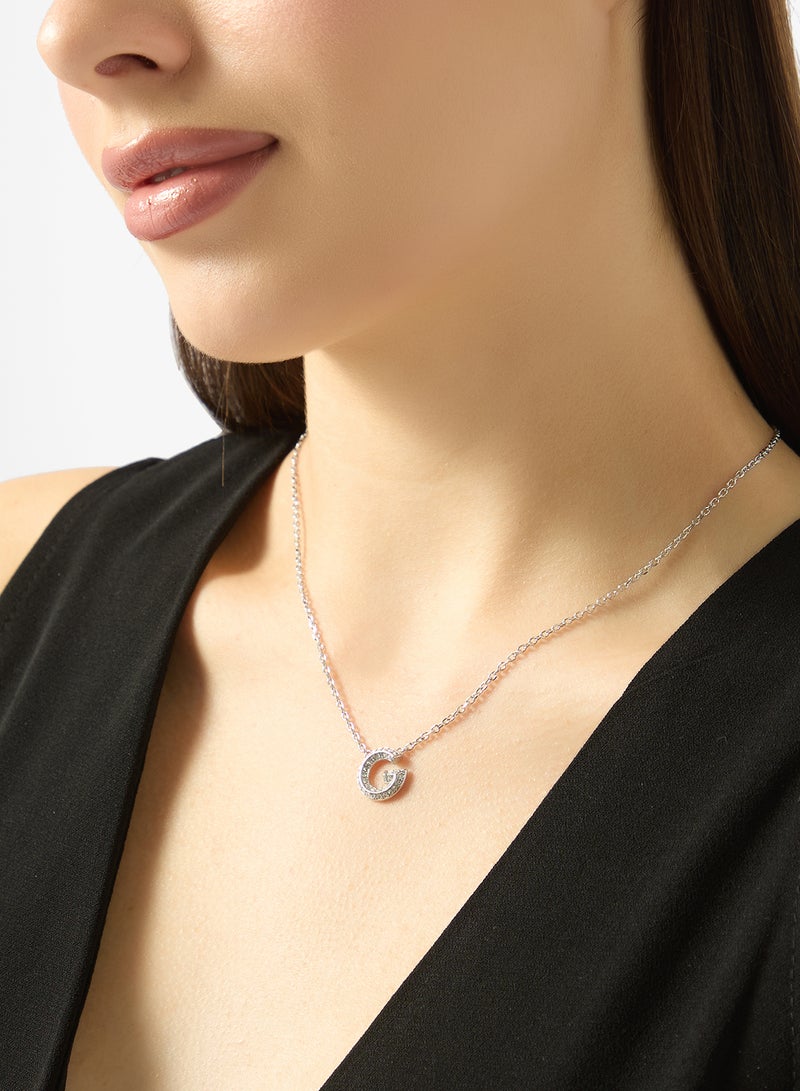 GUESS G Crystal Logo Necklace - Image 5