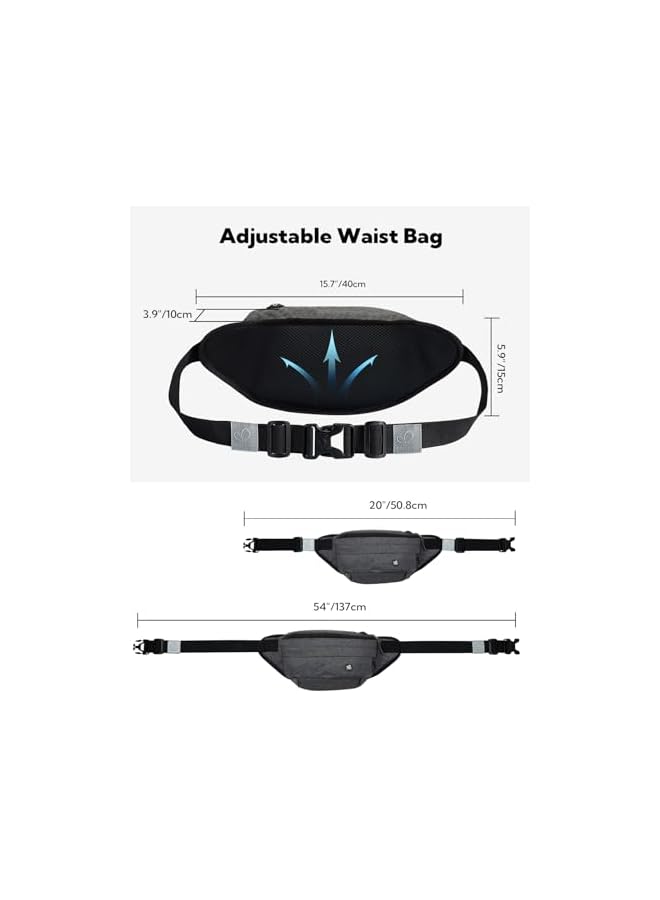 WATERFLY حقيبة خصر للرجال والنساء مقاومة للماء كبيرة لحمل جميع الهواتف للمشي والسفر - Image 3