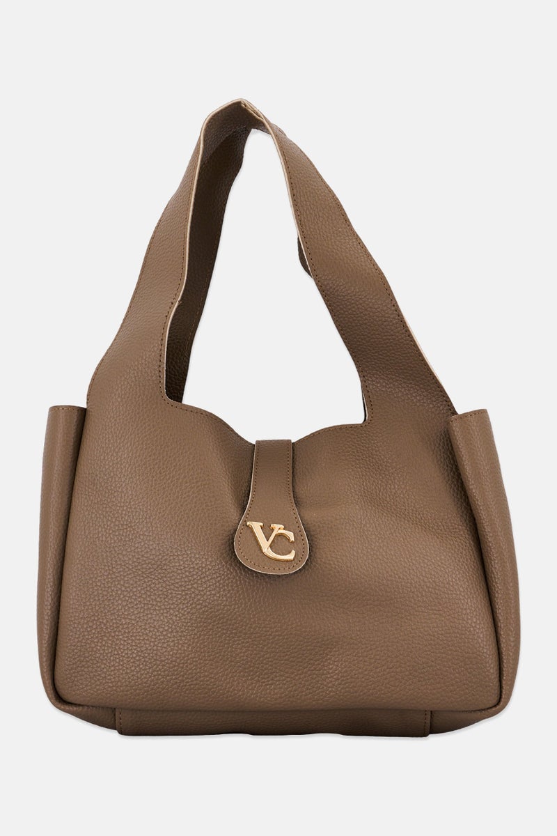VINCE CAMUTO Women Brand Logo Tote Bag, Taupe  - Image 1