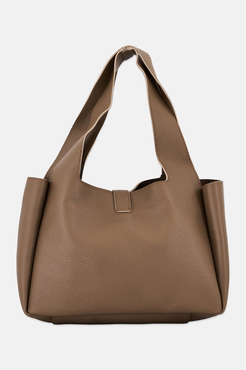 VINCE CAMUTO Women Brand Logo Tote Bag, Taupe  - Image 2