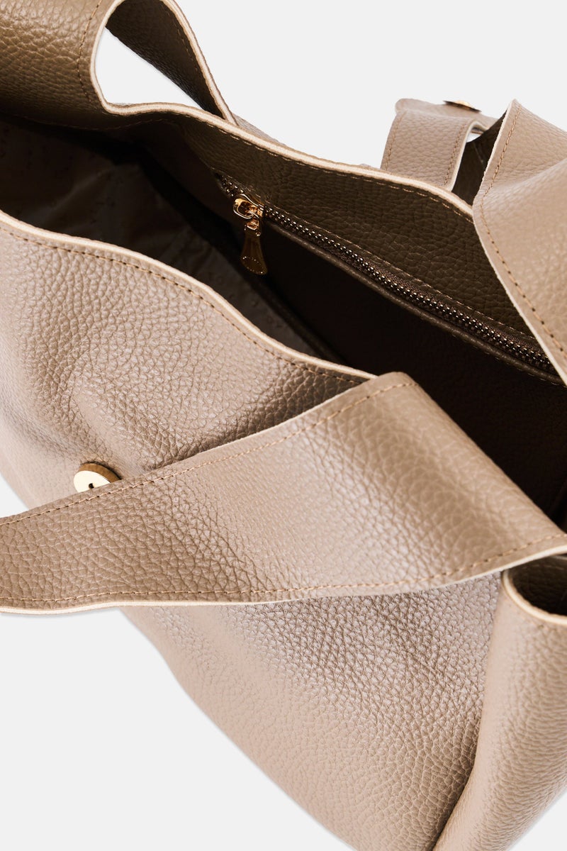 VINCE CAMUTO Women Brand Logo Tote Bag, Taupe  - Image 3
