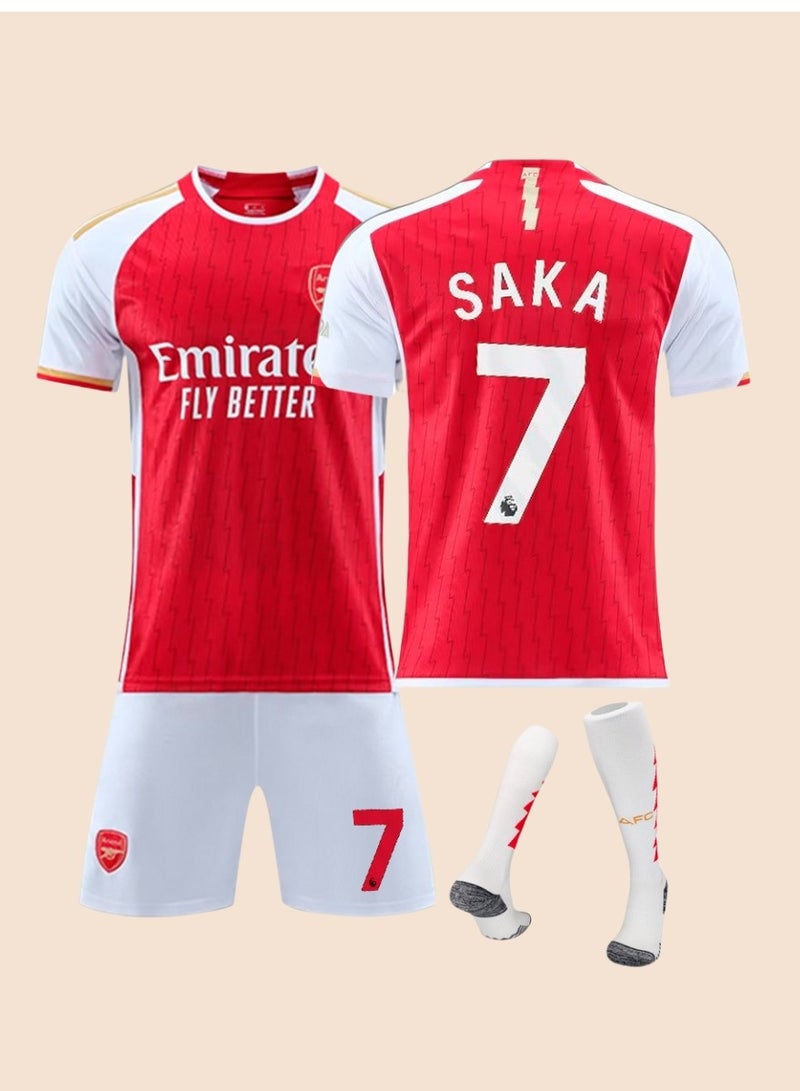 M MIAOYAN Saka Arsenal new football club children's football jersey with socks  - Image 2