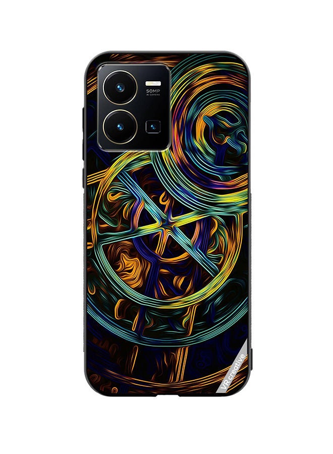 Protective Case Cover For Vivo Y35 Abstract Design Multicolour