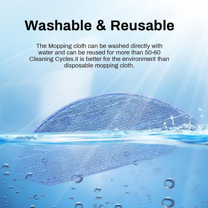 ecovacs ملحق أصلي (وسادات مسح قابلة لإعادة الاستخدام | Y1 PRO و Y1 PRO Plus) (عبوة من 3). للاستخدام المنتظم لمدة تقارب 1 سنة. (غير متوافقة مع أي نماذج أخرى باستثناء Y1 PRO و Y1 PRO Plus) - Image 3