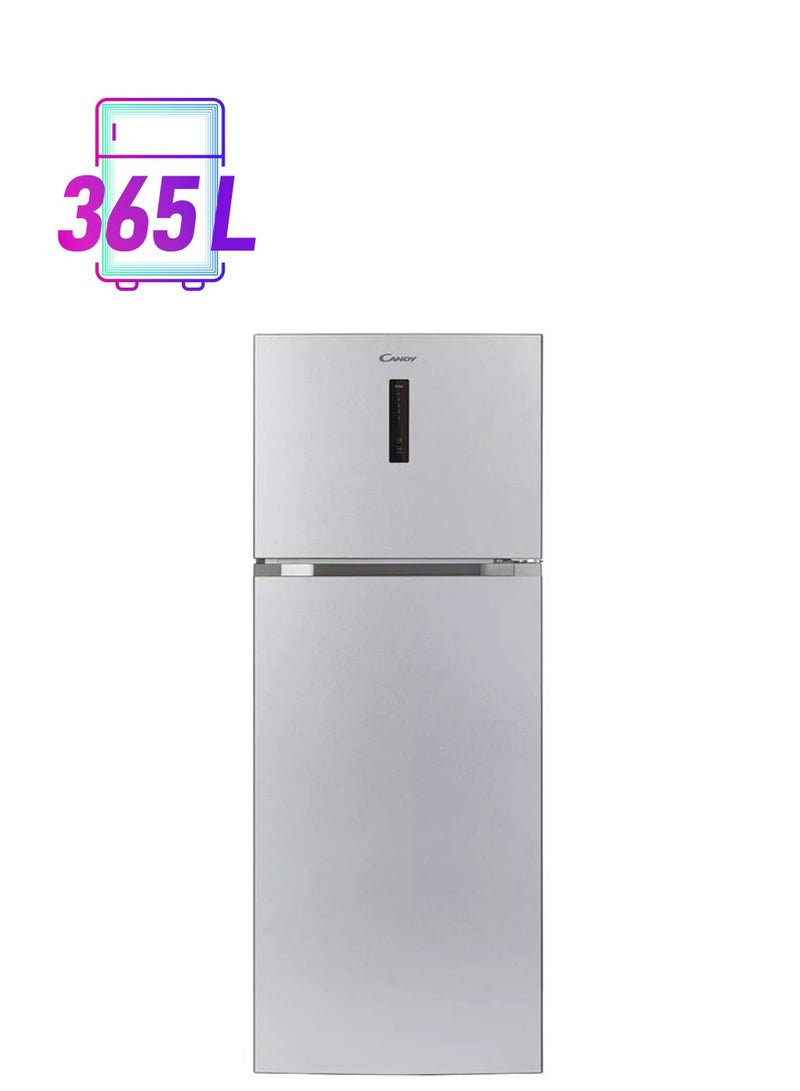 CANDY Double Door Refrigerator 12.9 Cuft Freezer 3.5 Cuft 365 L CDG5T718CS KSA Silver - Image 1