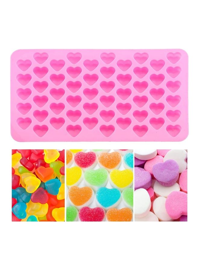 نيبمينينت قوالب لمكعبات الثلج مصنوعة من السيليكون بتصميم على شكل قلب وردي One Size - Image 3