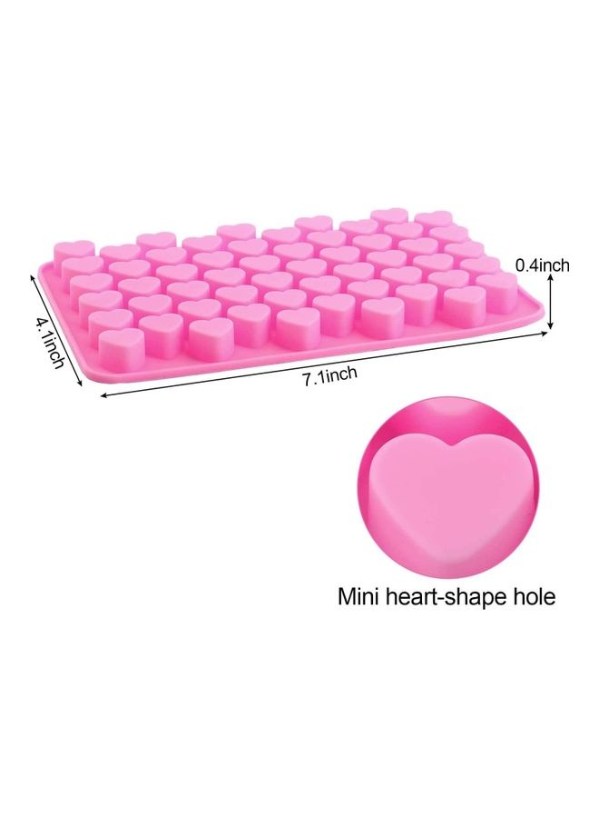 نيبمينينت قوالب لمكعبات الثلج مصنوعة من السيليكون بتصميم على شكل قلب وردي One Size - Image 2