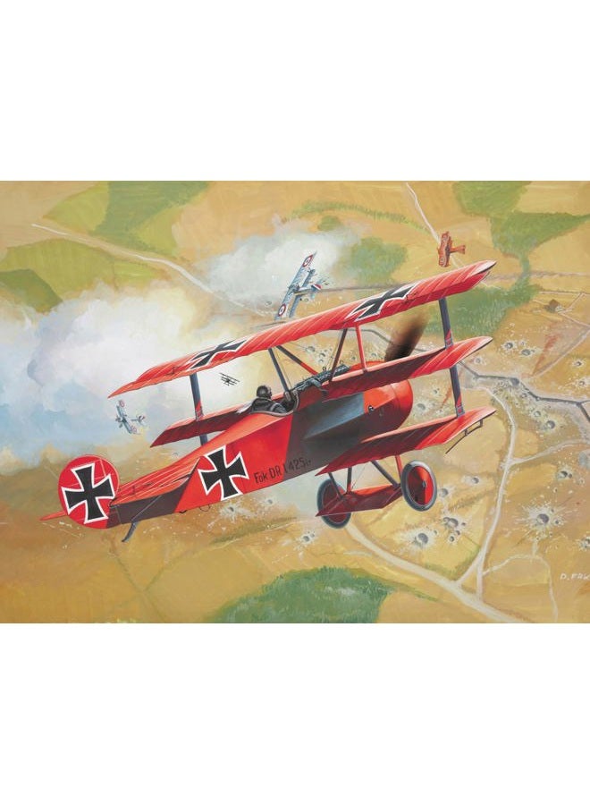 Revell 04116 Fokker DR. 1 Triplane 1:72 Scale Unbuilt/Unpainted Plastic Model Kit, Red - Image 2