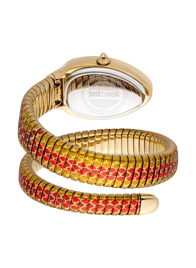 Just Cavalli JUST CAVALLI Womens Snake Red Dial Pelle Solo Analog Watch - JC1L251M0045  - Image 3