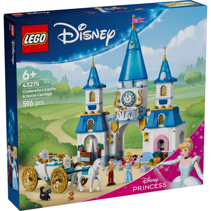 LEGO - Disney Cinderella's Castle & Horse Carriage 596 Pieces - 43275 - Image 1