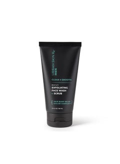 Urban Skin Rx Daily Mens Exfoliating Face Wash + Scrub | Urban Skin Rx® | Powerful 2-in-1 Cleanser and Scrub | Cleans Pores of Dirt and Oil. Formulated with Salicylic Acid, Jojoba Beads and Niacinamide | 5.1 fl oz  - Image 1