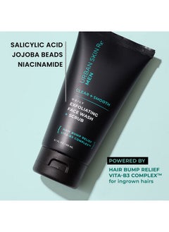 Urban Skin Rx Daily Mens Exfoliating Face Wash + Scrub | Urban Skin Rx® | Powerful 2-in-1 Cleanser and Scrub | Cleans Pores of Dirt and Oil. Formulated with Salicylic Acid, Jojoba Beads and Niacinamide | 5.1 fl oz  - Image 2