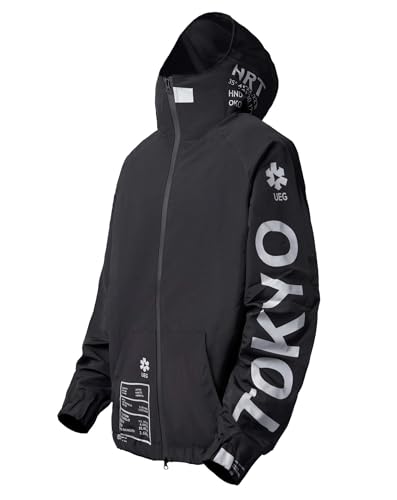 Niepce Inc Japanese Streetwear Waterproof Windbreaker Jackets for Men (Black, X-Large) - Image 1
