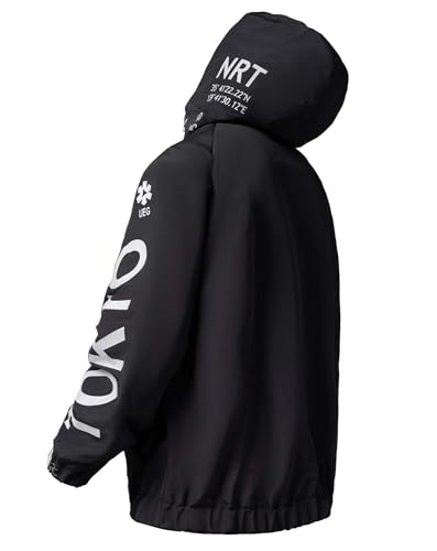 Niepce Inc Japanese Streetwear Waterproof Windbreaker Jackets for Men (Black, X-Large) - Image 5