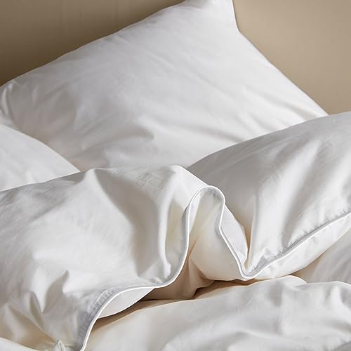 zzlamb Kids Toddler Comforter Crib Blanket, Warm Baby Down Quilt Crib Comforter Small Duvet Insert, Lightweight Soft Noiseless Cotton-Blended Shell Down Proof Machine Washable, White 41x48in - Image 3