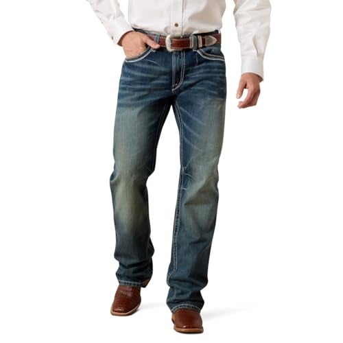 ARIAT Men’s M4 Low Rise Coltrane Boot Cut Jean Blue - Image 1