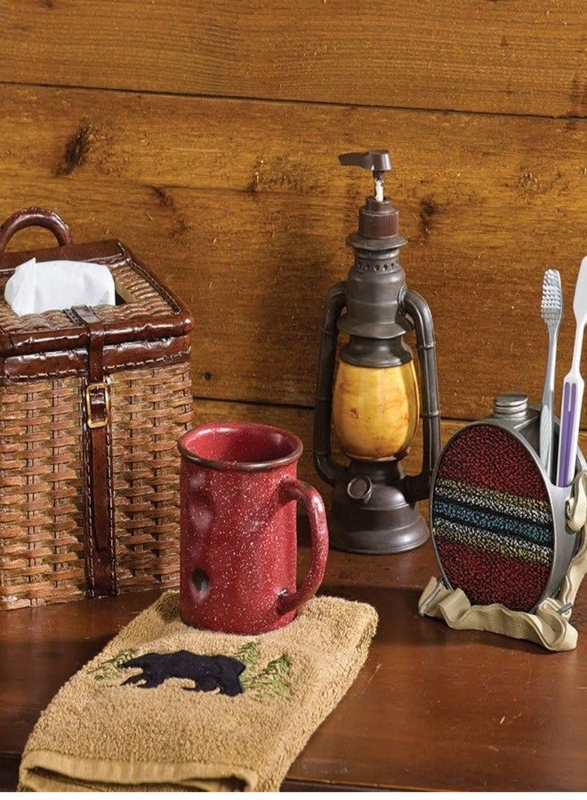 Park Designs Camping Lantern Soap Dispenser | Rustic Farmhouse Bathroom & Kitchen Pump | Refillable Lotion, Hand Wash or Dish Liquid Container | Decorative Resin Accent 9" Tall - Image 5