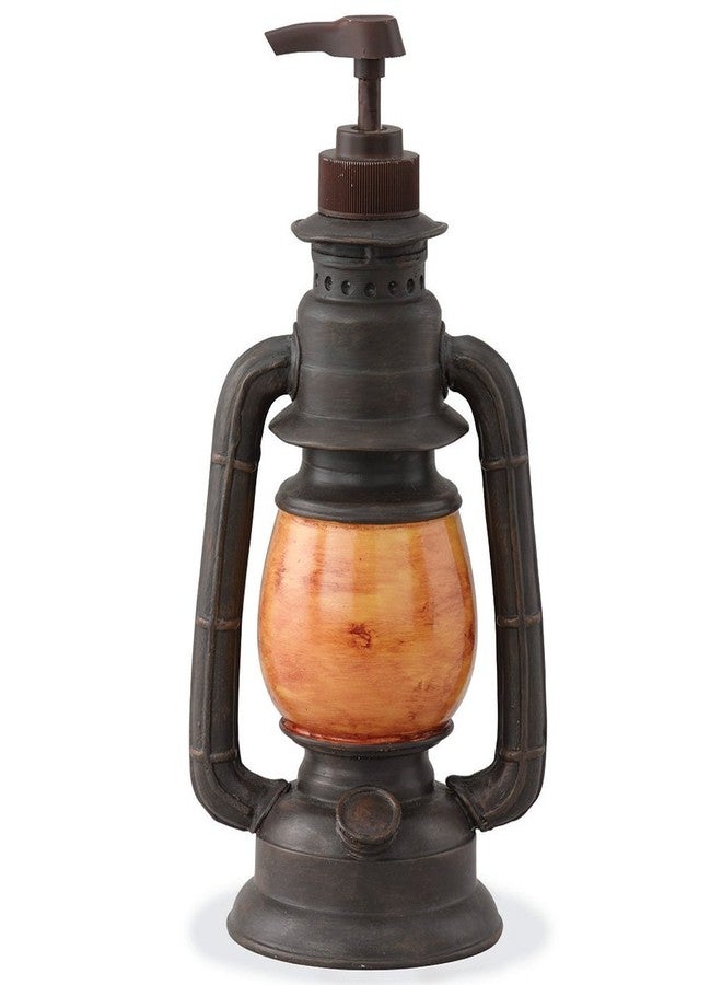 Park Designs Camping Lantern Soap Dispenser | Rustic Farmhouse Bathroom & Kitchen Pump | Refillable Lotion, Hand Wash or Dish Liquid Container | Decorative Resin Accent 9" Tall - Image 1