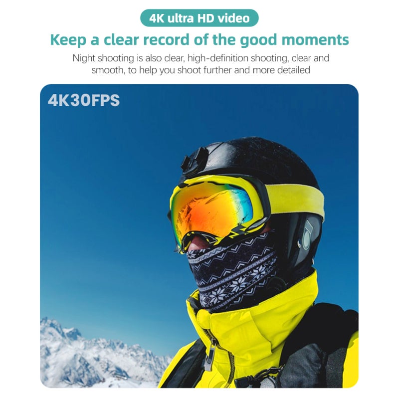 SJCAM C200PRO Ultra HD Action Camera with 1.3in Touch Control Screen 4K/30FPS 20MP 40m Waterproof Anti-shaking Face Tracking Support Live Streaming with Waterproof Case Frame Bracket - Image 5