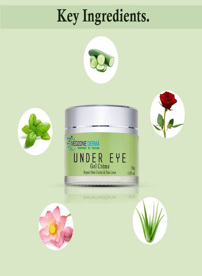 Vedzone Derma Under Eye Gel Crème - 30g | Reduces Dark Circles & Fine Lines | Hydrating Eye Gel for Puffy, Tired Eyes | Natural Gel for Bright, Smooth & Refreshed Under-Eye Skin - Image 5