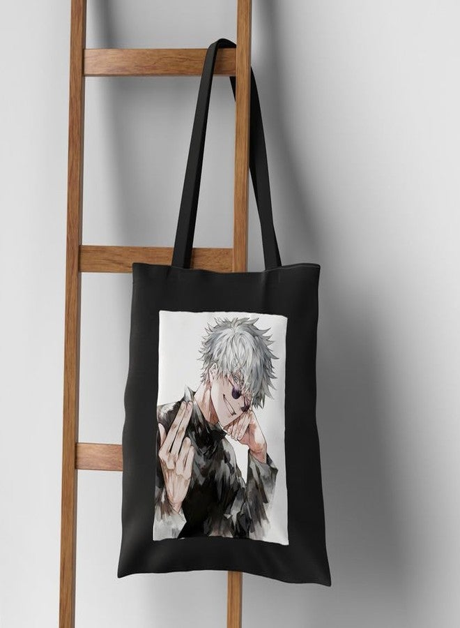 PrintingZone Fashionable Design Tote Bags Women Shoulder Bag-Printed Silhoutte Cotton Bag-Zipper-Ecofriendly Travel Bag-Pack of 1(BTB-26)(BTB-26) - Image 4