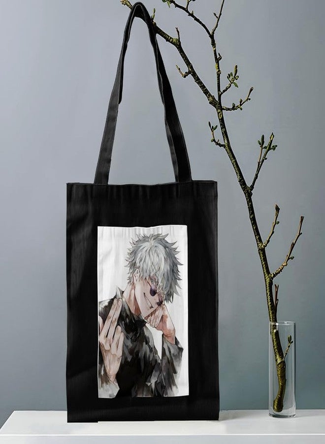 PrintingZone Fashionable Design Tote Bags Women Shoulder Bag-Printed Silhoutte Cotton Bag-Zipper-Ecofriendly Travel Bag-Pack of 1(BTB-26)(BTB-26) - Image 2