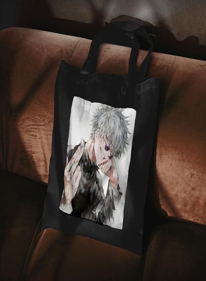 PrintingZone Fashionable Design Tote Bags Women Shoulder Bag-Printed Silhoutte Cotton Bag-Zipper-Ecofriendly Travel Bag-Pack of 1(BTB-26)(BTB-26) - Image 3