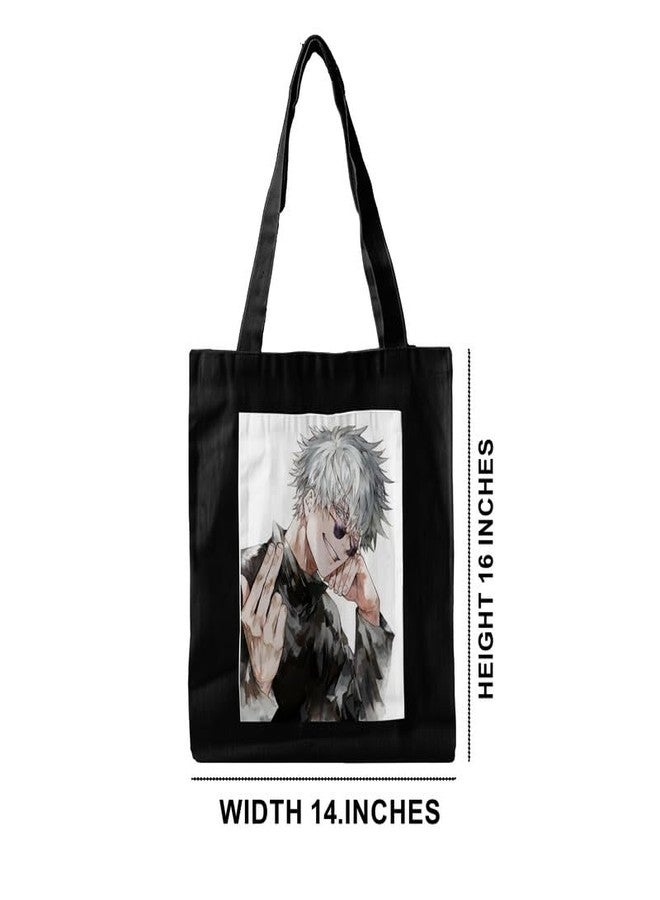 PrintingZone Fashionable Design Tote Bags Women Shoulder Bag-Printed Silhoutte Cotton Bag-Zipper-Ecofriendly Travel Bag-Pack of 1(BTB-26)(BTB-26) - Image 5