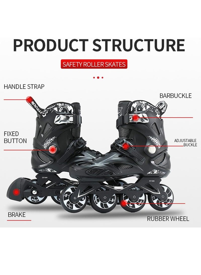 MONOGUE Adult Professional Inline Skating Shoes Unisex Ultra Strong Wheel With Removable Physical Break Suitable for Both Beginner & Professional Player  - Image 2
