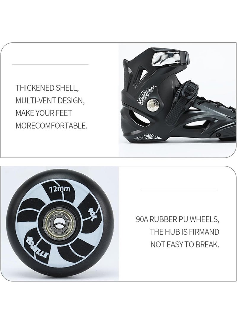 MONOGUE Adult Professional Inline Skating Shoes Unisex Ultra Strong Wheel With Removable Physical Break Suitable for Both Beginner & Professional Player  - Image 3